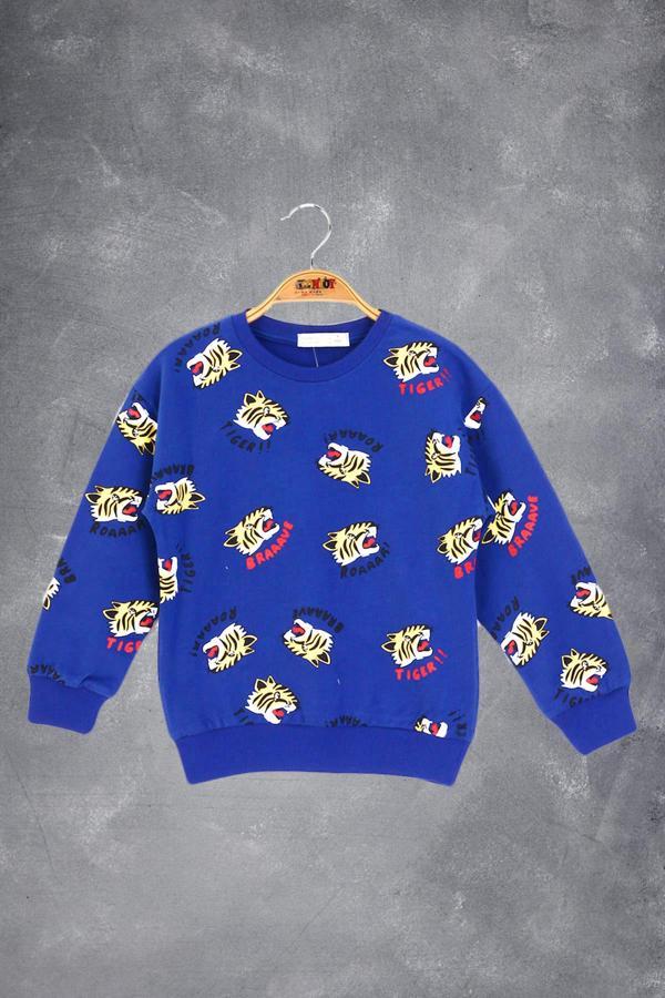 Toontoy Erkek Çocuk Tıger Baskılı Sweatshirt - Image 1