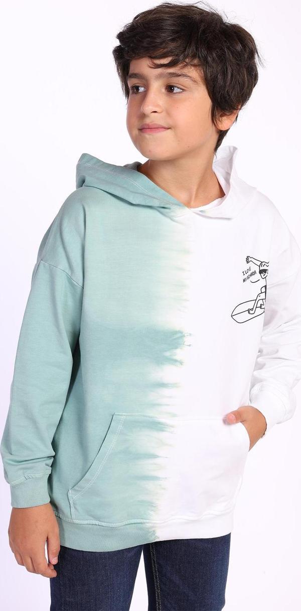 Toontoy Erkek Çocuk Kapüşonlu Baskılı İki Renkli Sweatshirt - Image 1