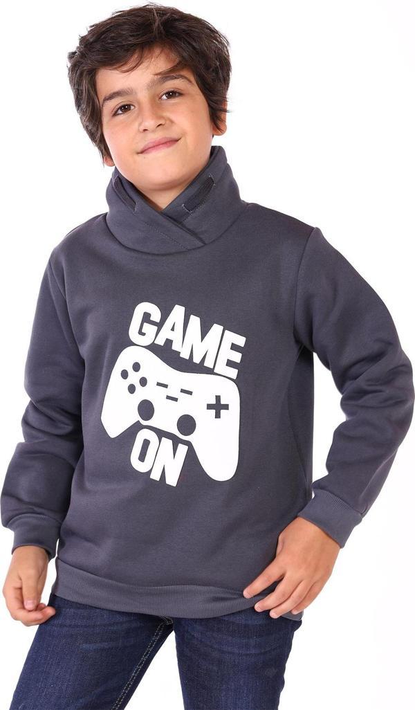 Toontoy Erkek Çocuk Pamuklu Kabartma Baskılı Sweatshirt - Image 1
