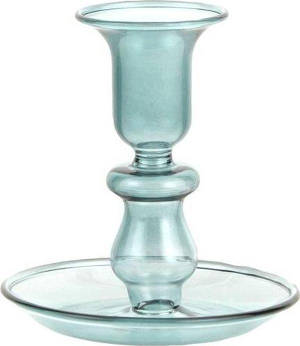 Karaca Home Alyce Cam Şamdan Yeşil 10x10 cm  - Image 1