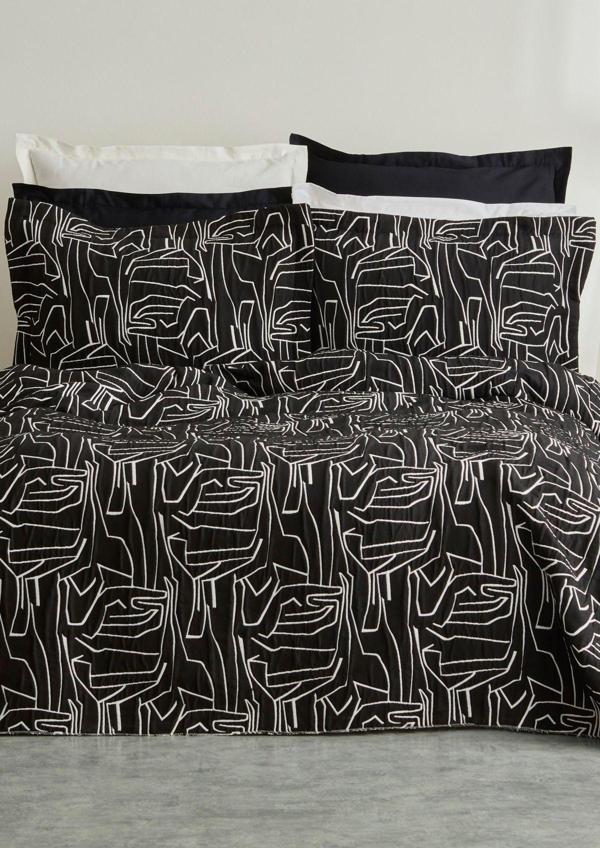 Karaca Home Natalie Çift Kişilik Yatak Örtüsü Siyah - Image 1