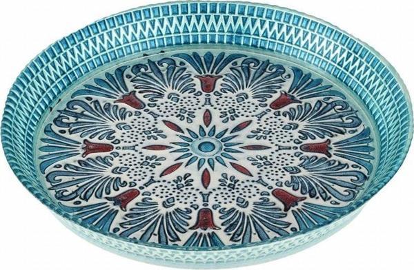 Karaca Home Anatoly Dekoratif Tepsi 32 cm Mavi - Image 1