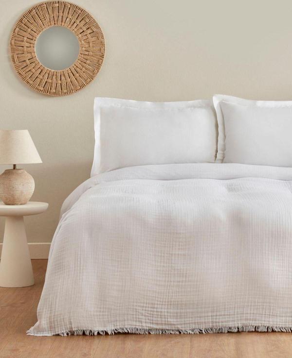 Karaca Home Minel Çift Kişilik Pike Yatak Örtüsü Seti Offwhite - Image 1