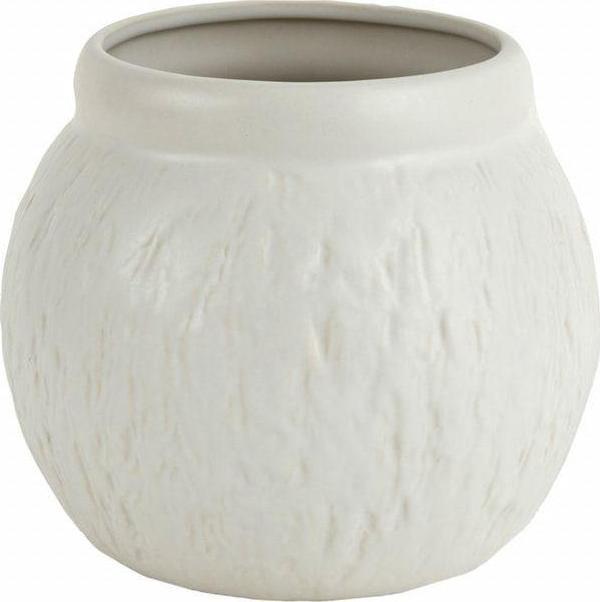 Karaca Home Russel Oval Vazo Beyaz 20.5x20.5x18 Cm - Image 1