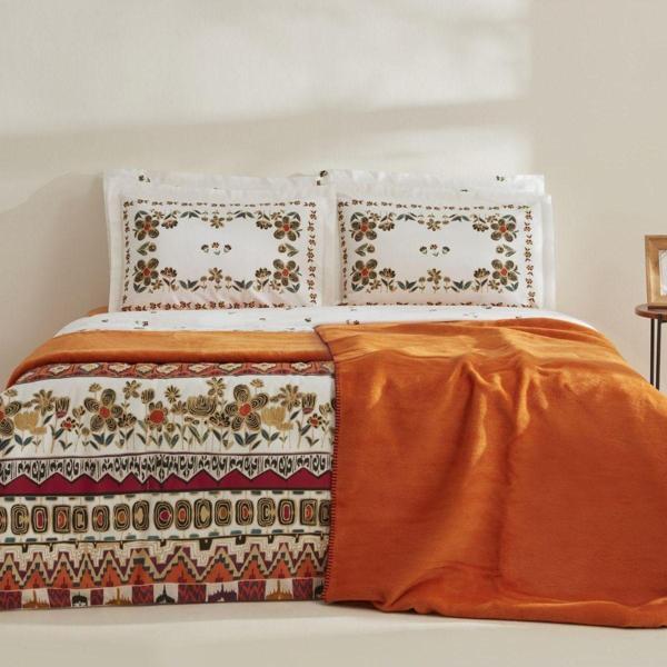 Karaca Home Runa %100 Pamuk Çift Kişilik Nevresim Takımı Battaniye  - Image 1