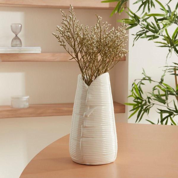 Karaca Home Leaf Vazo Beyaz - Image 1