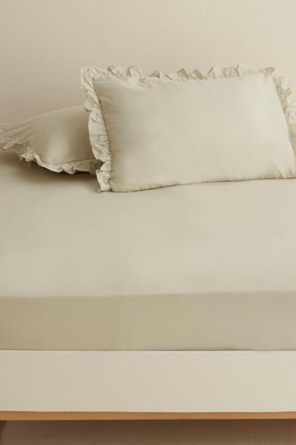 Karaca Home Basic %100 Pamuk Tek Kişilik Düz Çarşaf Adaçayı - Image 1