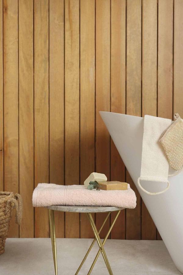 Karaca Home Dielle Recycle Banyo Havlusu 70 cm x 140 cm Pudra  - Image 1