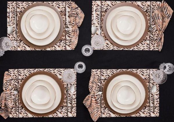 Karaca Home Leopar 25 Parça Masa Örtüsü Seti  - Image 1