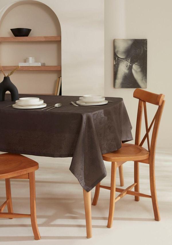 Karaca Home Elizabeth Masa Örtüsü Antrasit  - Image 1