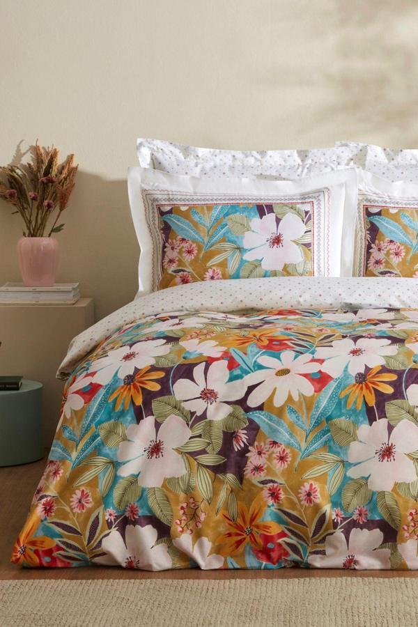 Karaca Home Lumire %100 Pamuk Çift Kişilik Nevresim Takımı Multicolor - Image 1