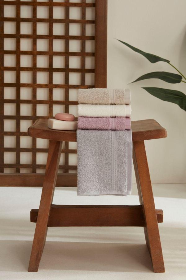 2 Adet Sarah Anderson Pavia 4'lü Misafir Havlu Set Renkli - Image 1