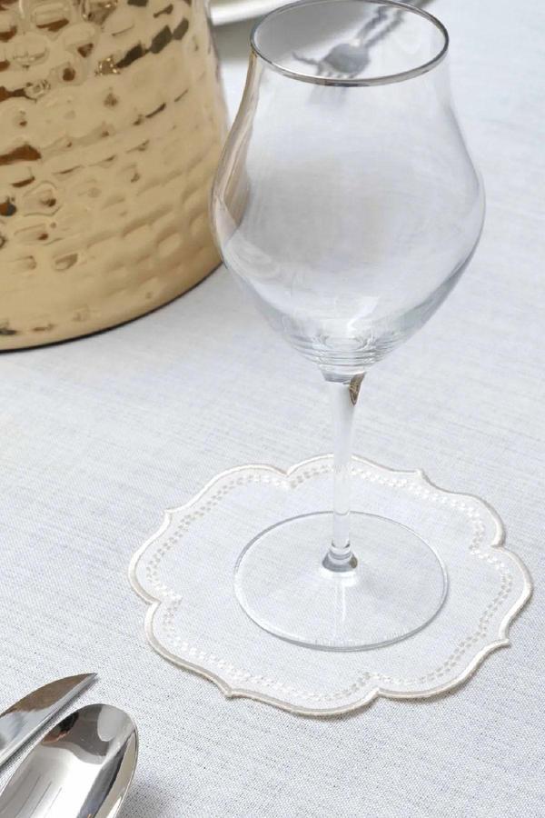 Karaca Home  6'lı Flam Kokteyl Peçetesi Beyaz - Image 1