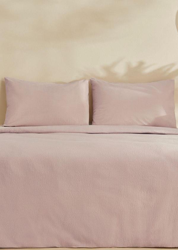 Karaca Home Fiora Soft Touch %100 Pamuk Çift Kişilik Nevresim Takımı Lila  - Image 1