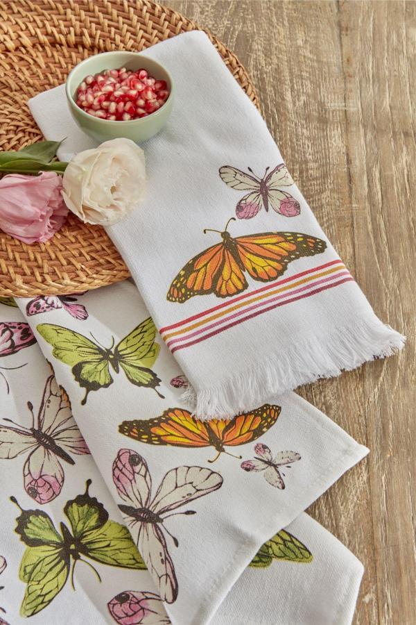 Karaca Home Butterfly %100 Pamuk 2 Parça Mutfak Havlusu - Image 1