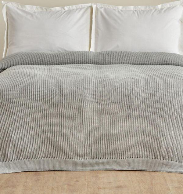 Karaca Home Cool Touch Çift Kişilik Triko Battaniye Gri - Image 1