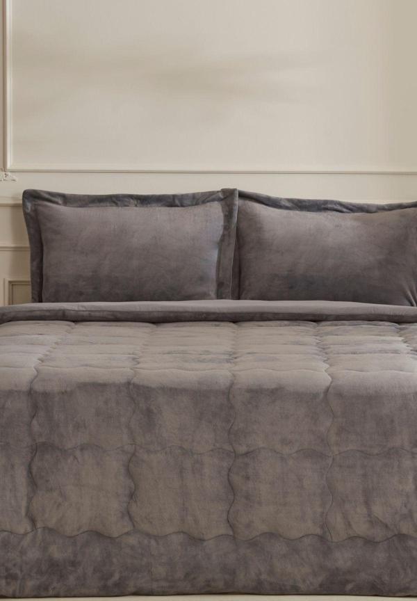 Karaca Home Flufy Tek Kişilik Soft Dream Comfort Set/Uyku Seti Antrasit  - Image 1