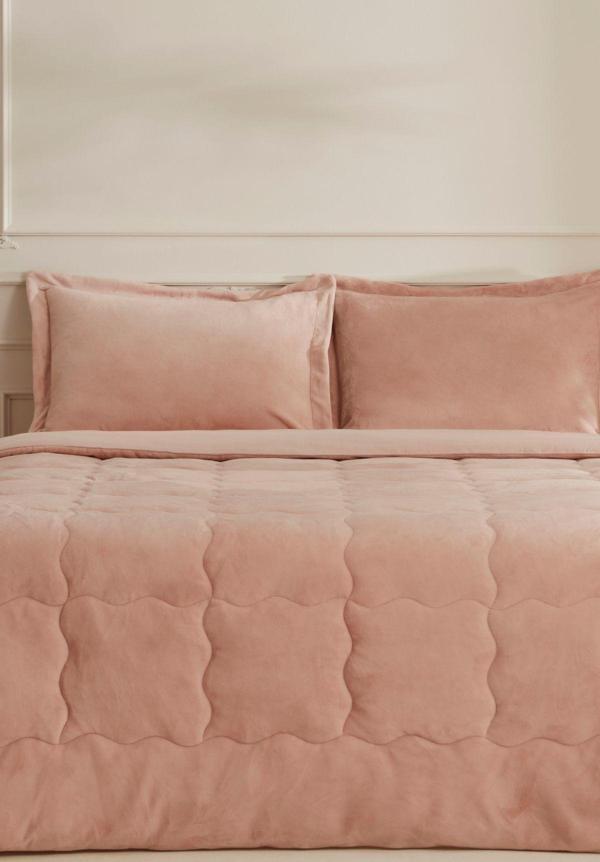 Karaca Home Flufy Tek Kişilik Soft Dream Comfort Set/Uyku Seti Pudra - Image 1