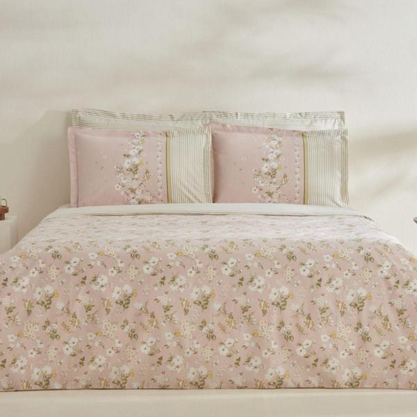 Karaca Home Gipsy %100 Pamuk Tek Kişilik Nevresim Takımı Pudra - Image 1