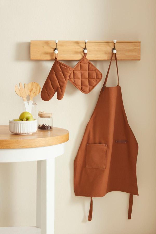 Karaca Home Lisa Gabardin Mutfak Önlüğü Terracotta 75x55 cm - Image 1