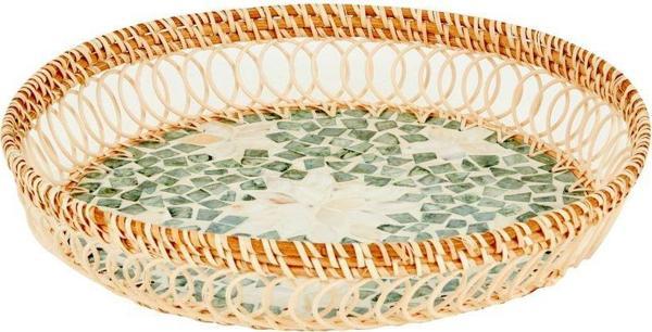 Karaca Home Katie Sedef Dekoratif Tepsi 36x36x7 cm - Image 1