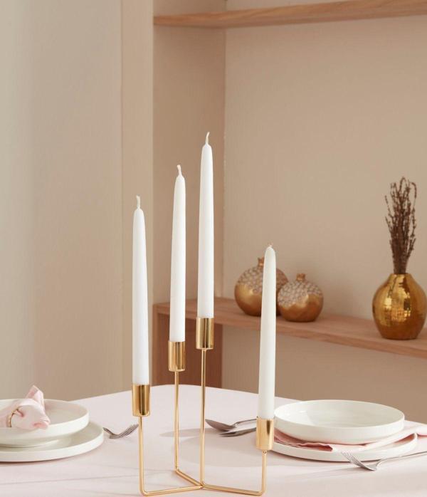 Karaca Home Siela 4'lü Şamdan Gold - Image 1