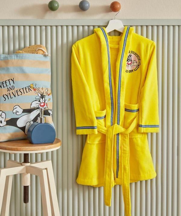 Looney Tunes Karaca Home Tweety Kapüşonlu Bornoz 4/6 Yaş - Image 1