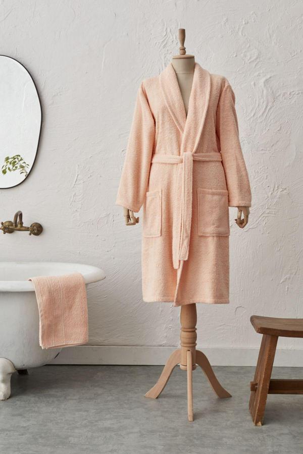 Karaca Home Judi %100 Pamuk Bornoz Seti L/XL Blush - Image 1