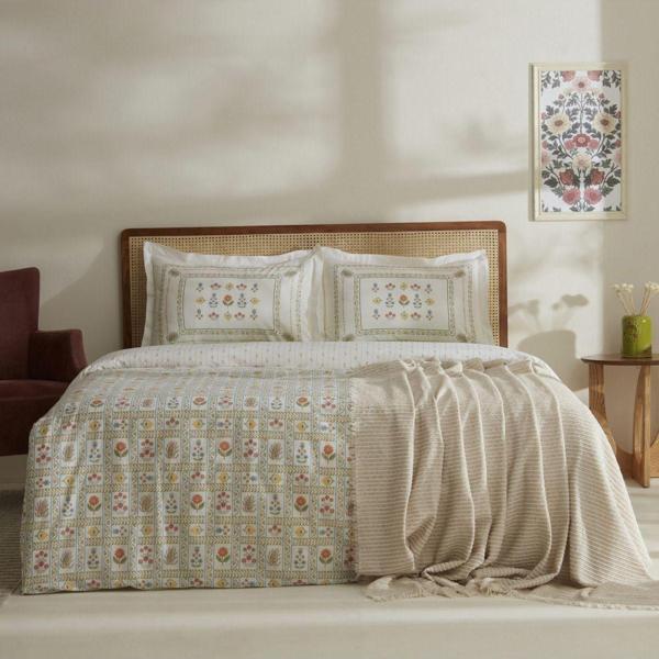 Karaca Home Arty %100 Pamuk Çift Kişilik Nevresim Battaniye Takımı - Image 1