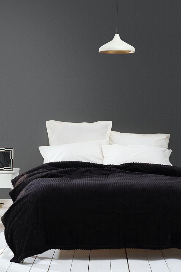 Karaca Home Joena Tek Kişilik Battaniye Siyah (PP) - Image 1