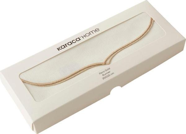 Karaca Home Pera Runner Gold 45x145 cm - Image 1