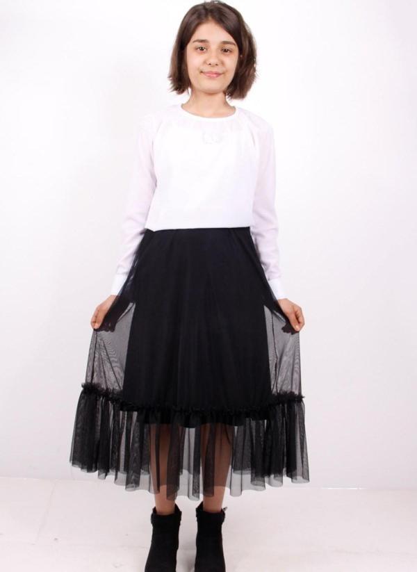 Toontoy Kız Çocuk Fırfırlı Etek - Image 1