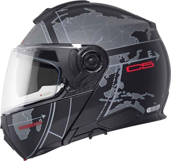 Schubert C5 Globe Black Çene Açılır Motosiklet Kask - Image 1