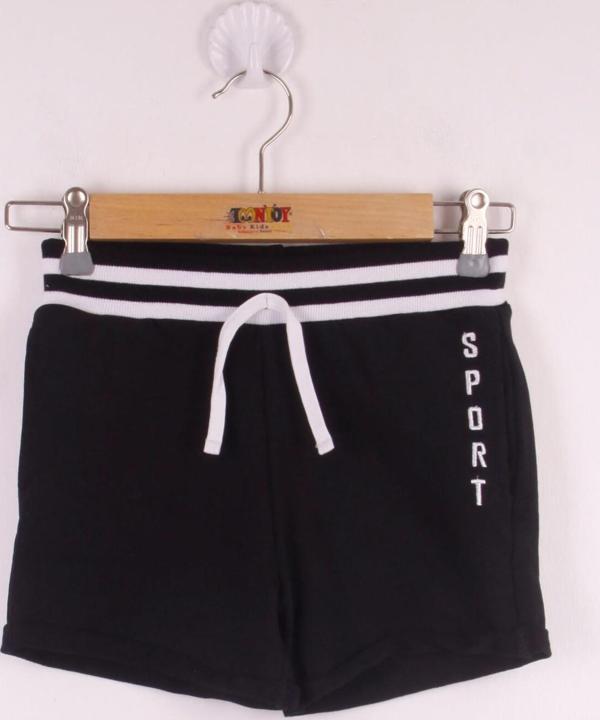 Toontoy Kız Çocuk Sport Nakışlı Cepli Şort - Image 1