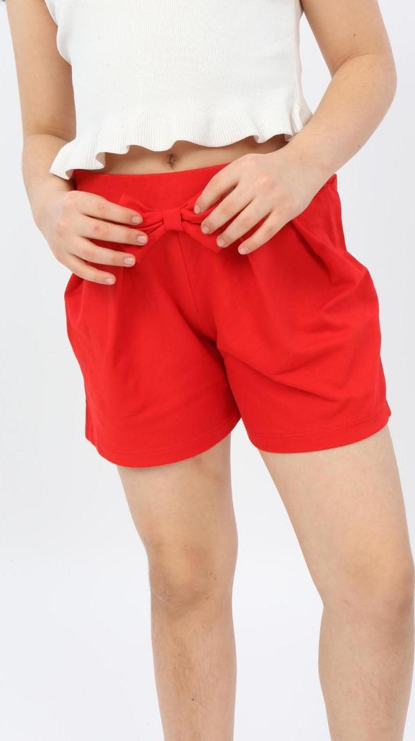 Toontoy Kız Çocuk Önü Pileli Fiyonklu Şort - Image 1