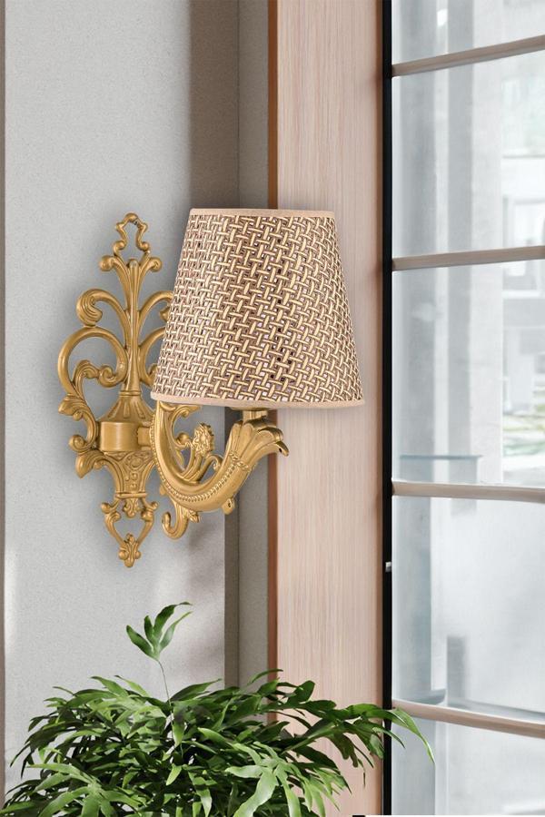 Dede Tekli Eskitme Zamak Metal Aplik Kahverengi Rattan Hasır Şapkalı - Image 1