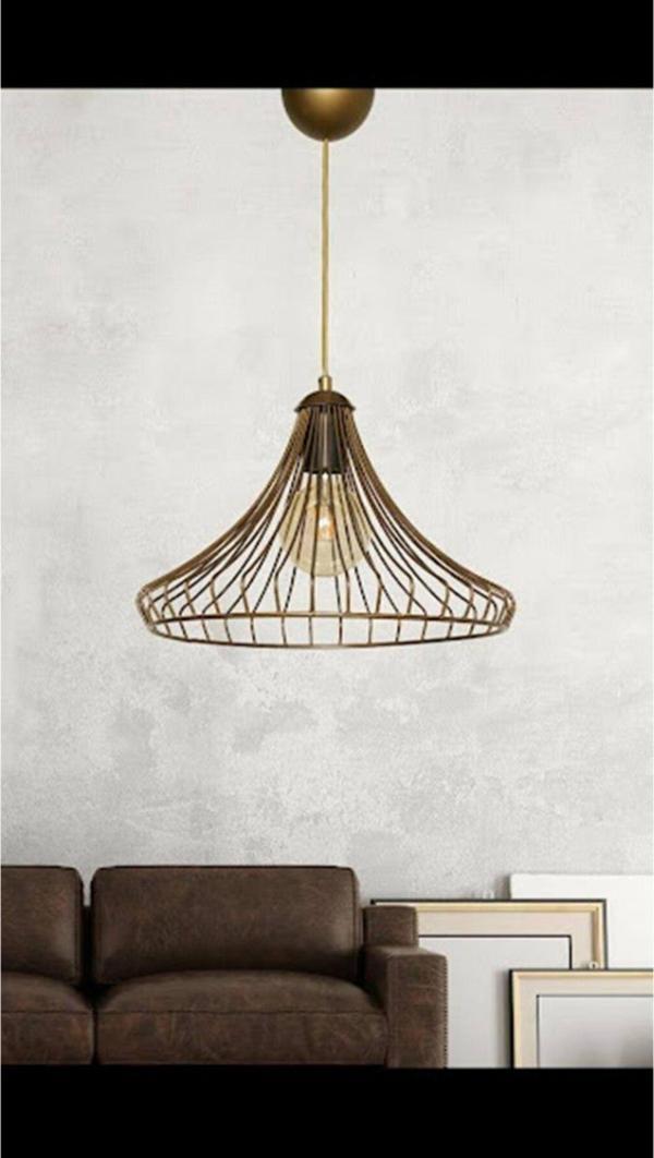 Dede Tekli Helice Sarkıt Avize Eskitme 34x48 cm - Image 1