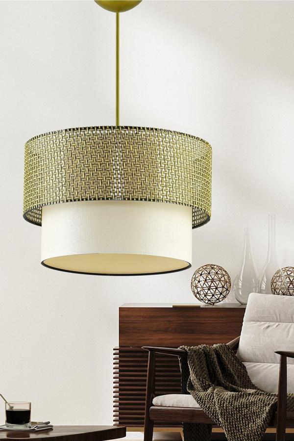 Dede Eskitme Hasır Tekli Pasta Sarkıt Avize 30x60 cm - Image 1