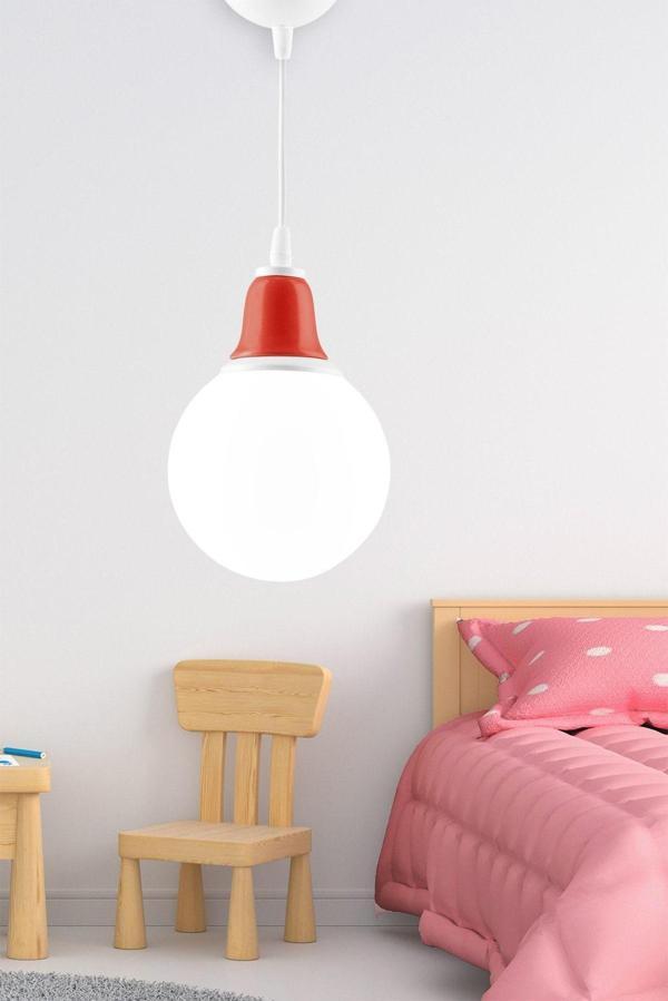 Dede Tekli Colores Sarkıt Avize Kırmızı Seramikli Dekoratif Aydınlatma 60x70 cm - Image 1
