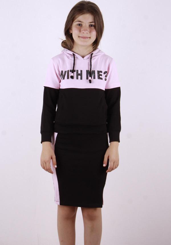 Toontoy Kız Çocuk With Me? Baskılı Etekli Takım - Image 1