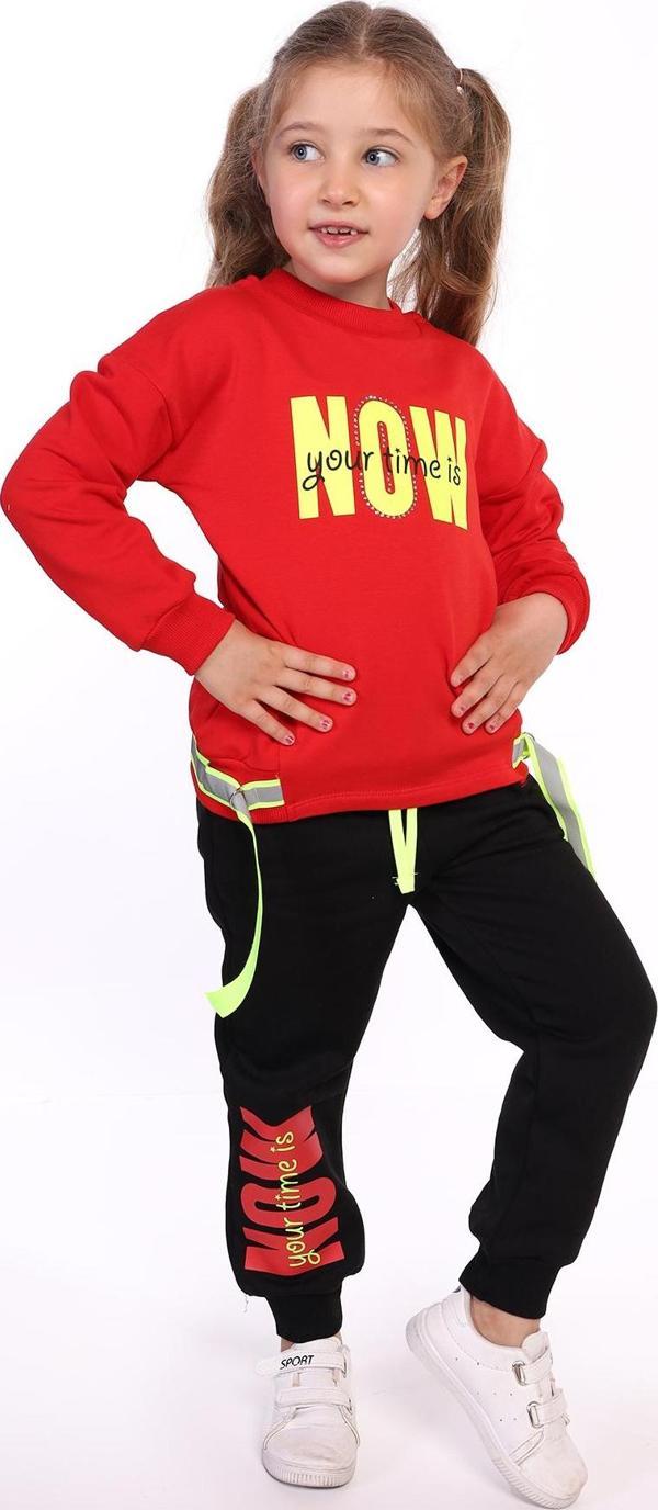 Toontoy Kız Çocuk Baskılı İçi Pamuklu Eşofman Takımı - Image 1