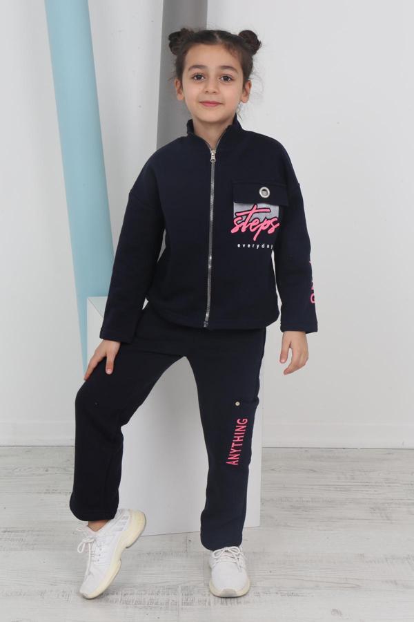Toontoy Kız Çocuk Baskılı Eşofman Takımı - Image 1
