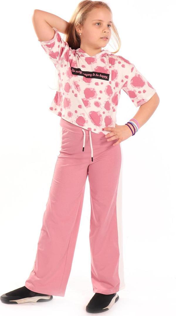 Toontoy Kız Çocuk Ön Yazı Baskılı Batikli Eşofman Takım - Image 1