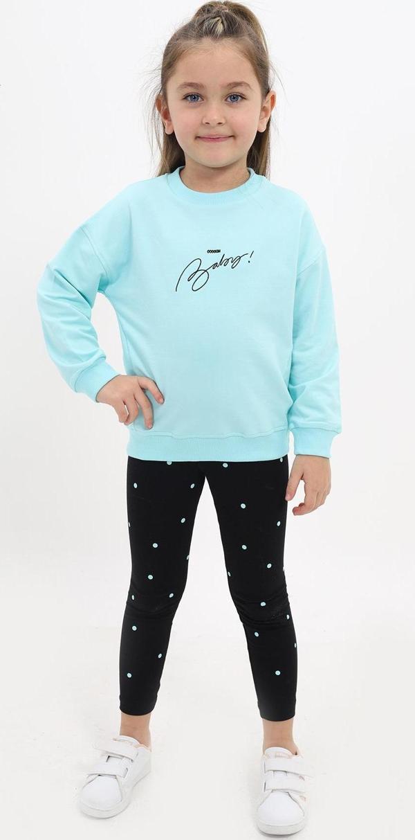 Toontoy Kız Çocuk Nakışlı Taytlı Takım - Image 1