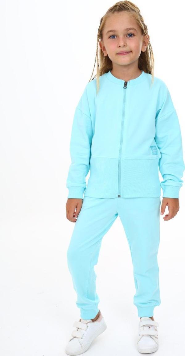 Toontoy Kız Çocuk Fermuarlı Yazı Armalı Eşofman Takım - Image 1