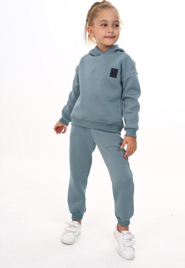 Toontoy Kız Çocuk Kapüşonlu Chıc Nakışlı Eşofman Takım - Image 1