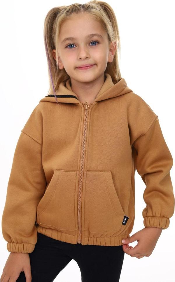 Toontoy Kız Çocuk Kapüşonlu Hırka - Image 1