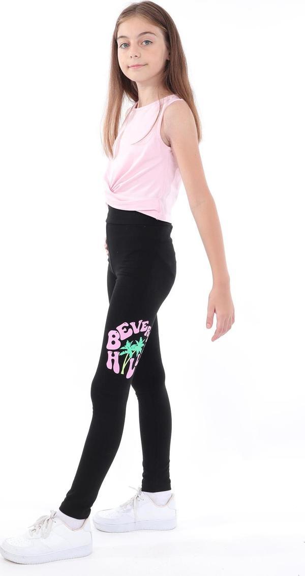 Toontoy Kız Çocuk Baskılı Tayt - Image 1