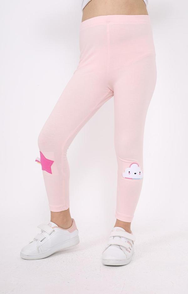 Toontoy Kız Çocuk Nakışlı Tayt - Image 1