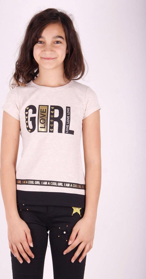 Toontoy Kız Çocuk Baskılı T-Shirt - Image 1